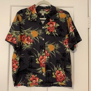 Tommy Bahama Pineapple and Hibiscus Button Down